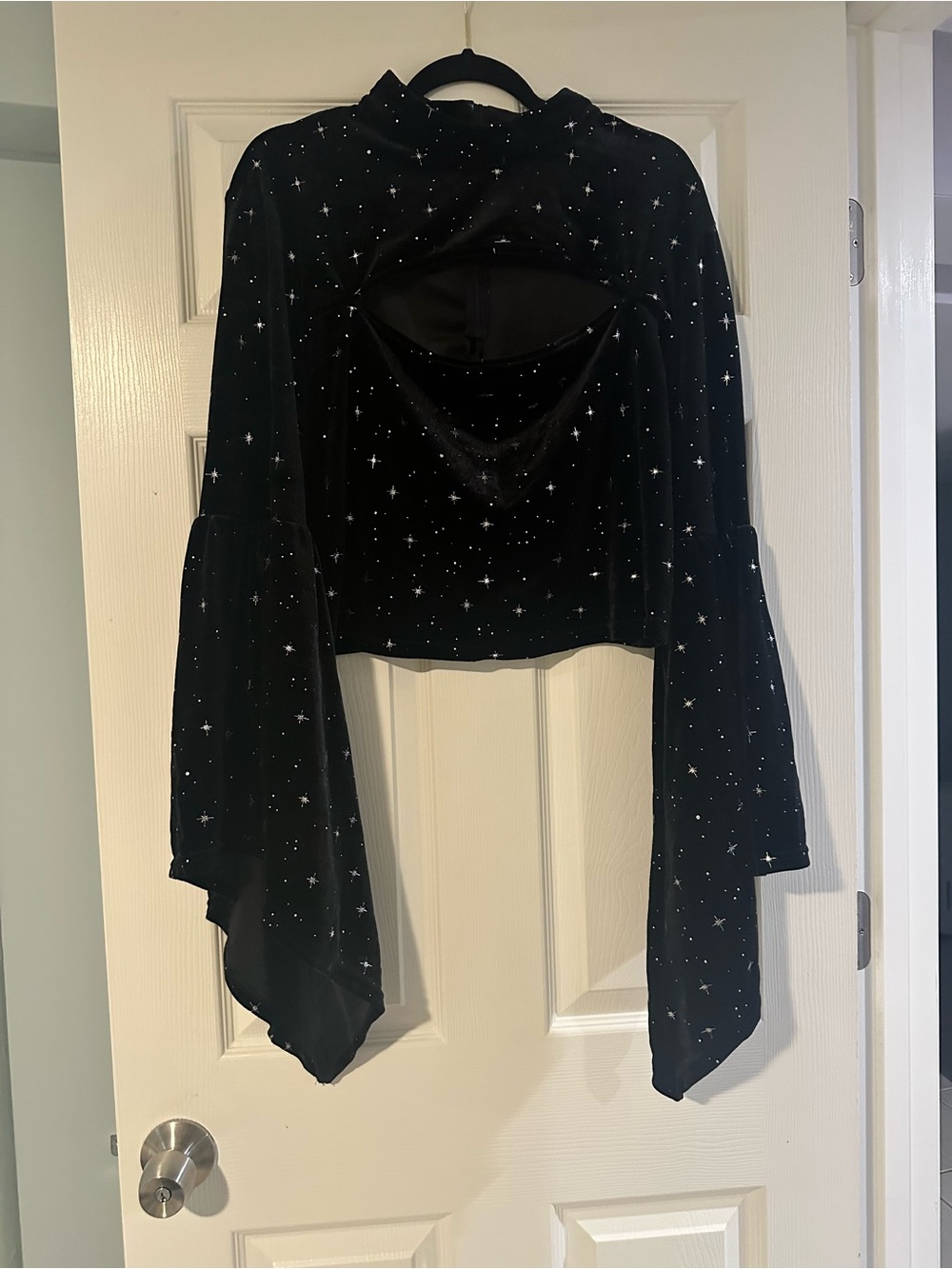 Cider Velvet Rhinestones Top Sz 2x